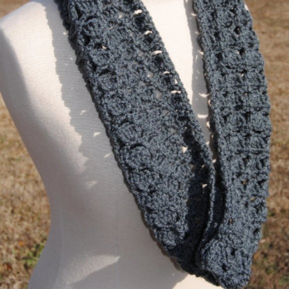 Handmade Charcoal Cowl Crocheted - Picture 2 of 3